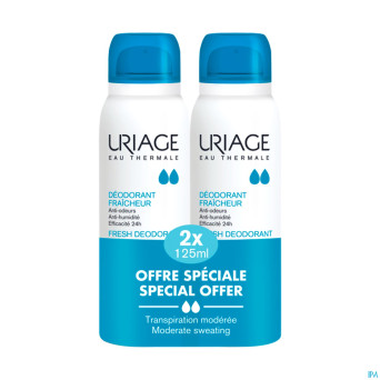 Uriage deo fraicheur 2 x 125ml promo