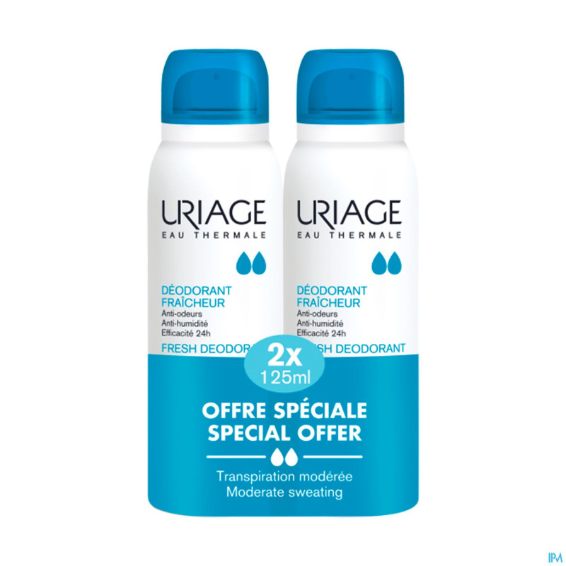Uriage deo fraicheur 2 x 125ml promo