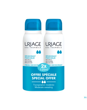 Uriage deo fraicheur 2 x 125ml promo