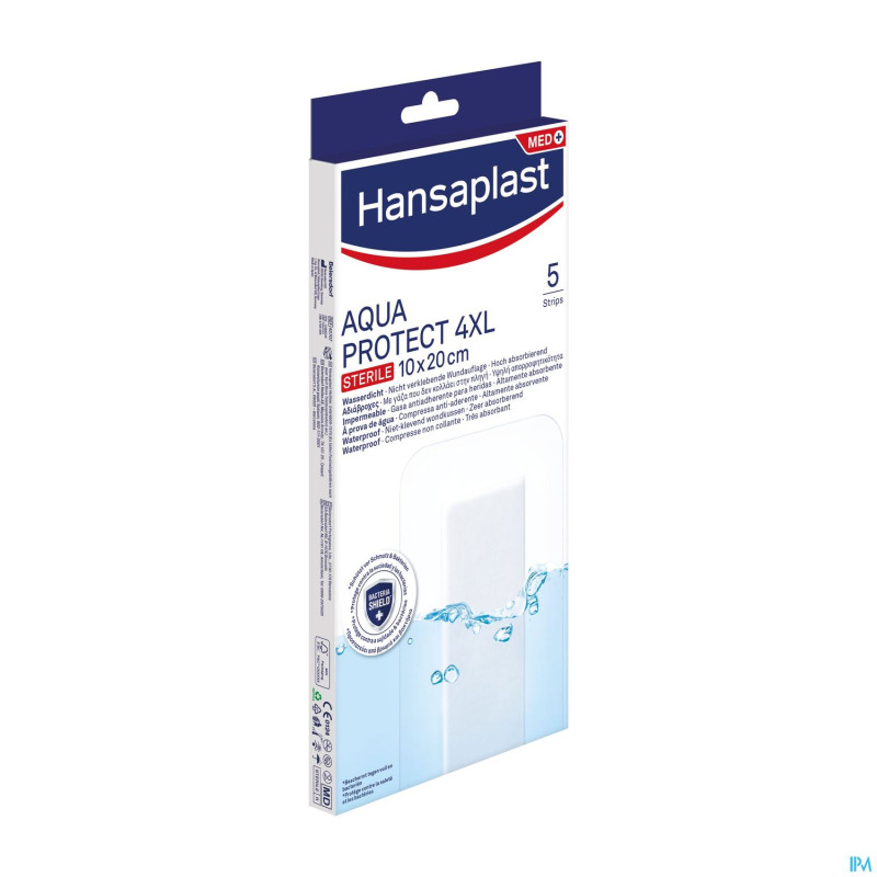 Hansaplast aqua protect strips ster 10x20cm 4xl  5