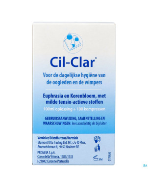 Cil-clar hygiene paupiere 100ml+cp  100 nf