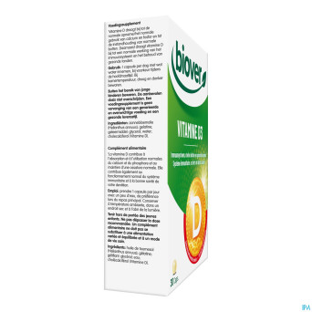 Biover vitamine d3    caps 30