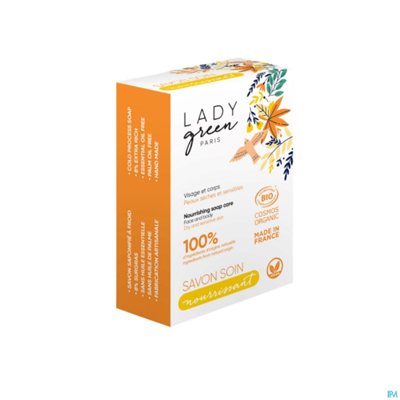 Lady green savon soin nourissant visage&corps 100g