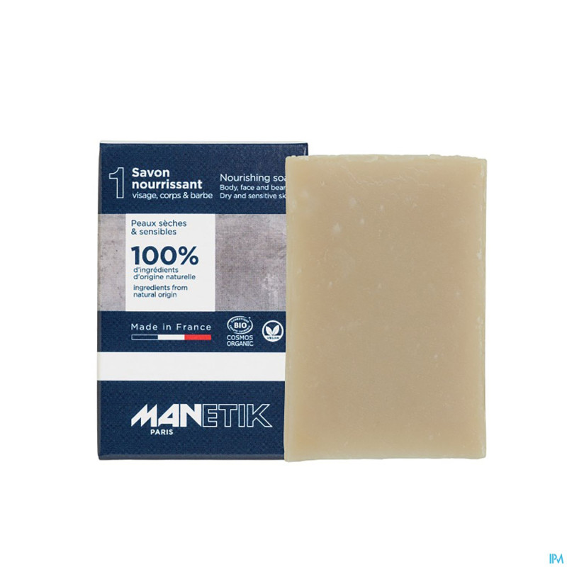 Manetik savon nourrissant corps&visage&barbe  100g