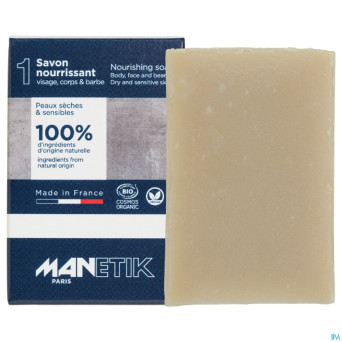 Manetik savon nourrissant corps&visage&barbe  100g