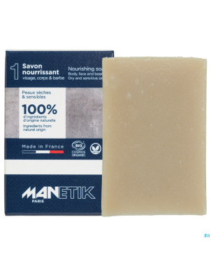Manetik savon nourrissant corps&visage&barbe  100g