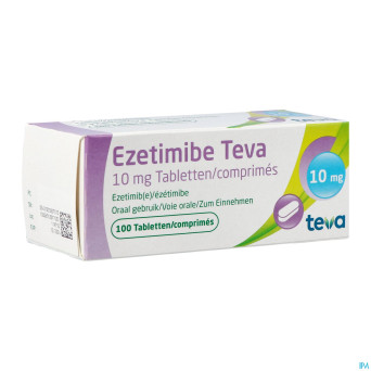 Ezetimibe teva 10mg comp 100
