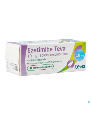 Ezetimibe teva 10mg comp 100