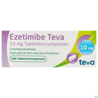 Ezetimibe teva 10mg comp 100