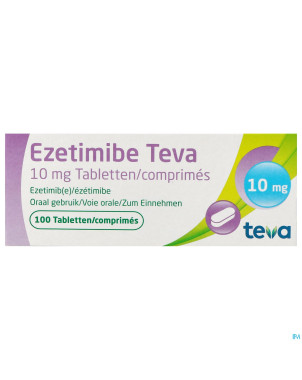 Ezetimibe teva 10mg comp 100