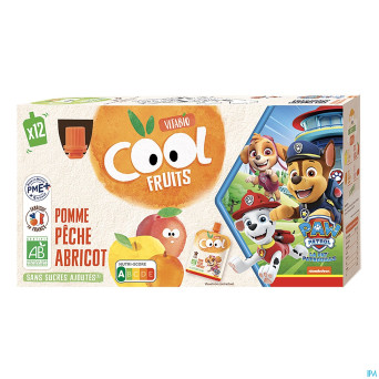 Vitabio cool fruits pomme&peche&abricot    12x90g