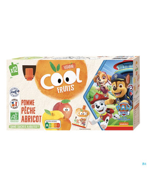 Vitabio cool fruits pomme&peche&abricot    12x90g