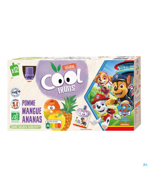 Vitabio cool fruits pomme&mangue&ananas    12x90g