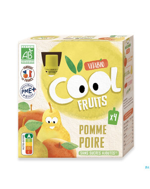 Vitabio cool fruits pomme&poire    4x90g