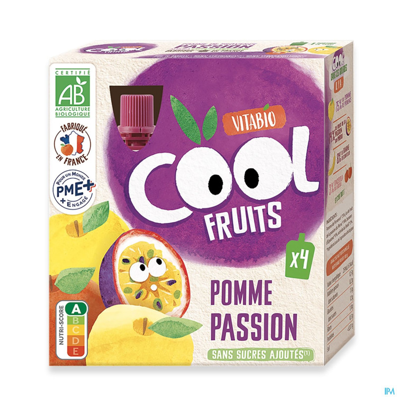 Vitabio cool fruits pomme&passion    4x90g
