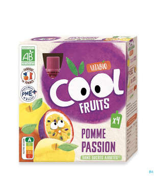 Vitabio cool fruits pomme&passion    4x90g