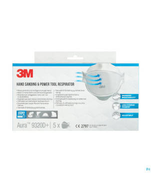 3m aura masque prot. respir. ffp2 9320d+    pack 5
