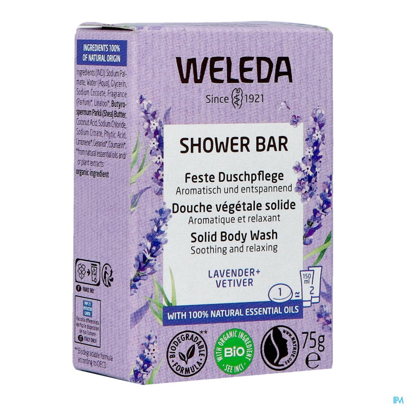 Weleda shower bar lavande + vetiver    75g