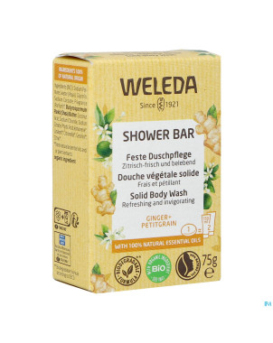Weleda shower bar gember + petit grain    75g