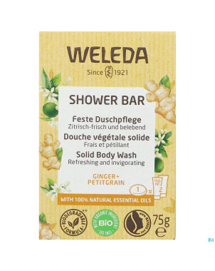 Weleda shower bar gember + petit grain    75g
