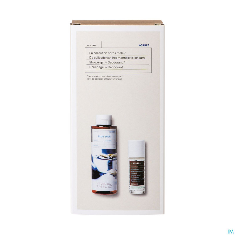 Korres gs collection corps male gel dche250ml+deo