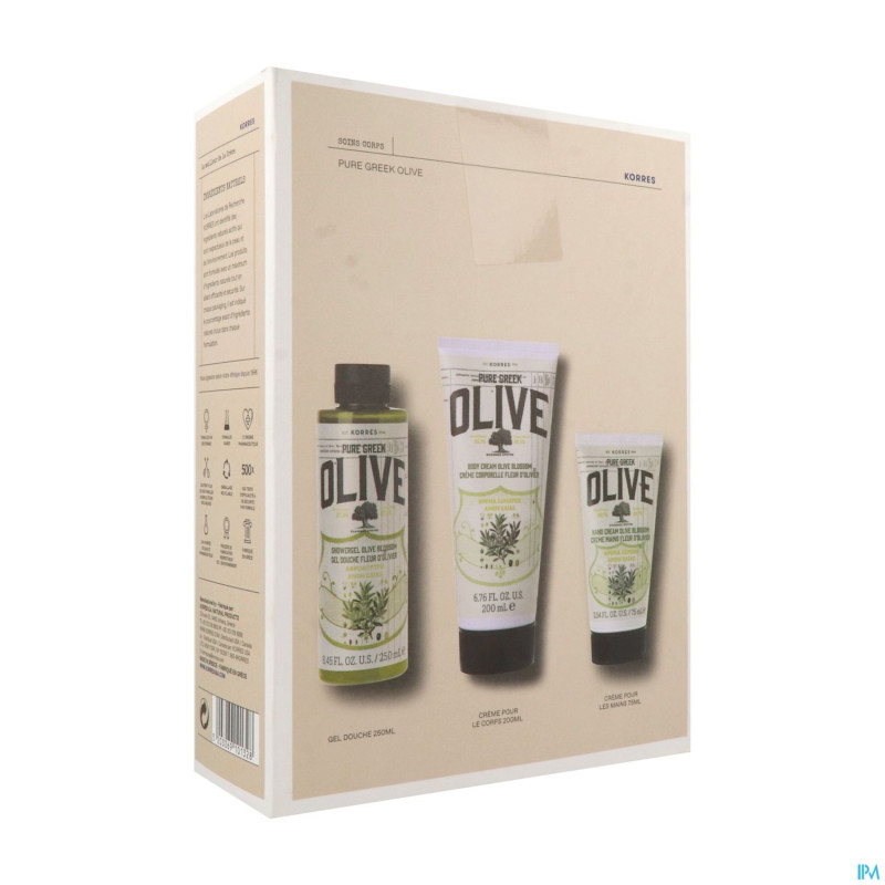 Korres ks greek olive cr corps120ml+dche250ml+75ml