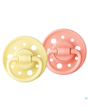 Dodie sucette +6m caoutchou.form rond fille c3 duo