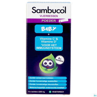Sambucol baies sureau pdr bebe  sach 14x2200mg