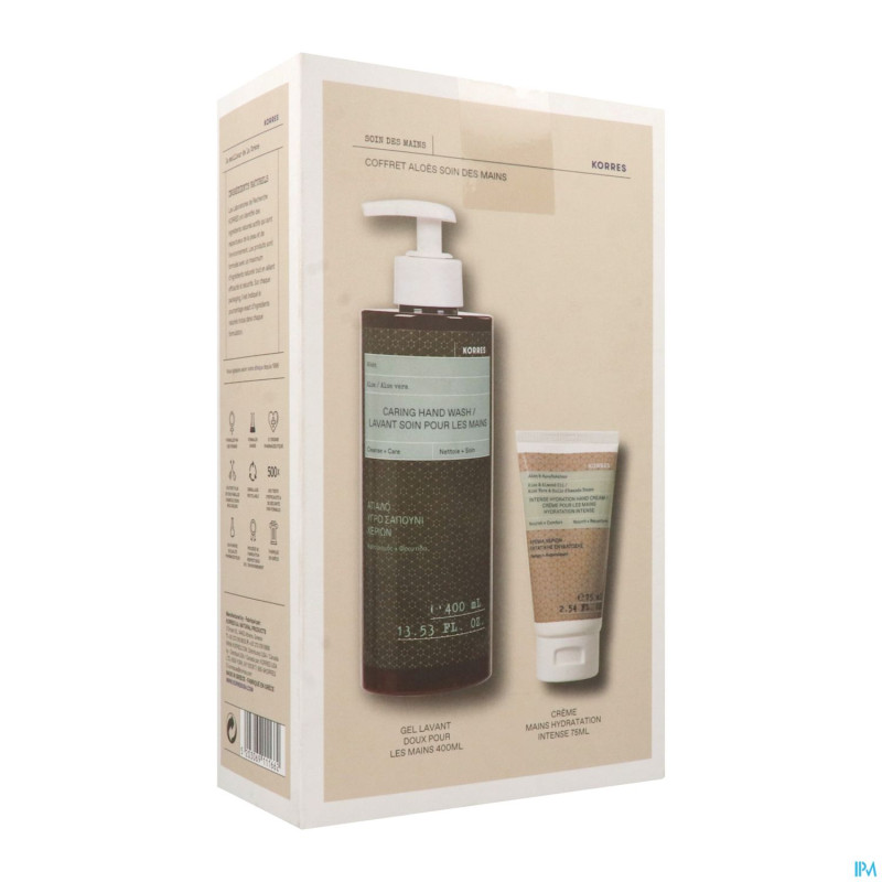 Korres gs aloe soin mains lav. 400ml+cr main 75ml