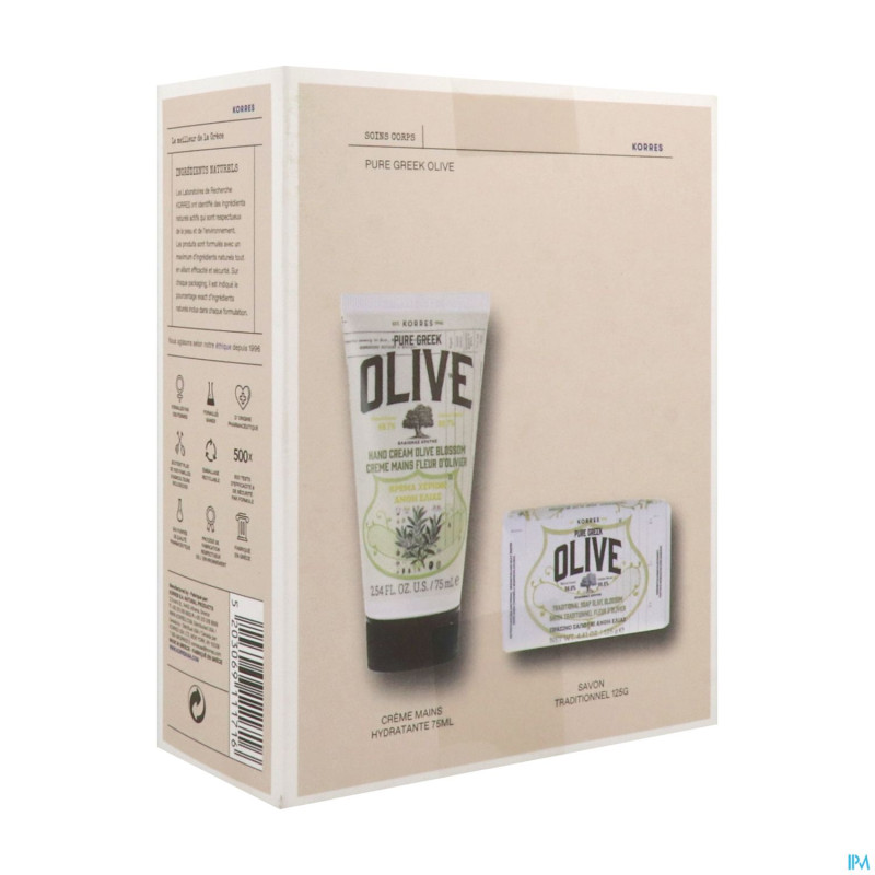 Korres gs pure greek ol. cr mains 75ml+savon 125g