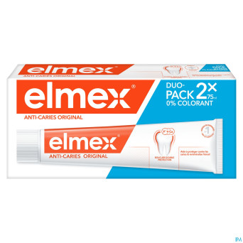Elmex a/caries dentifrice 2x75ml