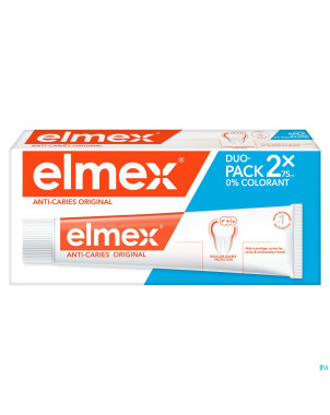 Elmex a/caries dentifrice 2x75ml