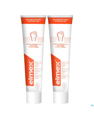 Elmex a/caries dentifrice 2x75ml
