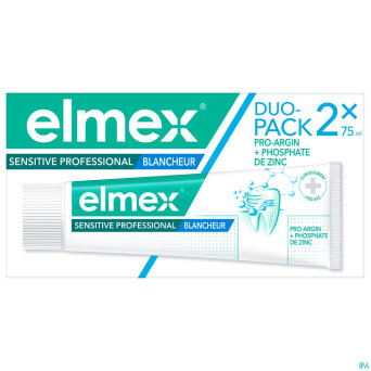 Elmex sensitive pro.dentifrice blanch.2x75ml nf