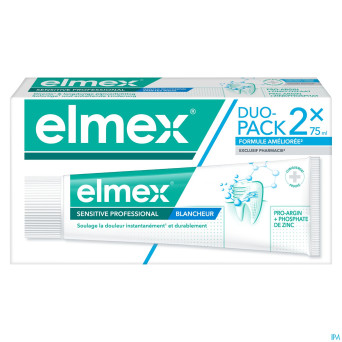 Elmex sensitive pro.dentifrice blanch.2x75ml nf