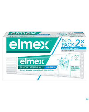 Elmex sensitive pro.dentifrice blanch.2x75ml nf