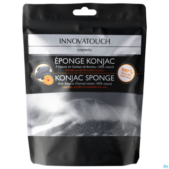 Innovatouch eponge konjac charbon