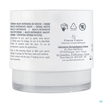 Avene hyaluron activ b3 cr regen. a/ride nuit 40ml