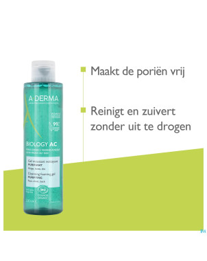 Aderma biology ac gel moussant nettoyant  200ml