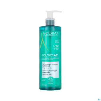Aderma biology ac gel moussant nettoyant 400ml