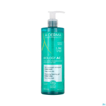 Aderma biology ac gel moussant nettoyant 400ml