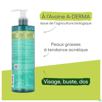 Aderma biology ac gel moussant nettoyant 400ml