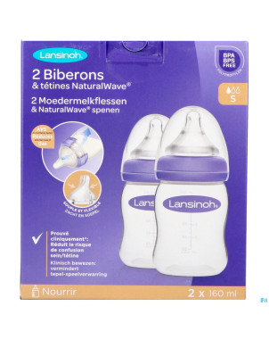 Lansinoh biberon pp natural wave    2x160ml