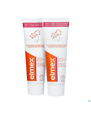 Elmex a/caries professional dentifrice   2x75ml