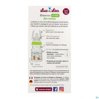 Luc&lea biberon verre    150ml