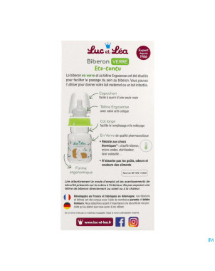 Luc&lea biberon verre    150ml