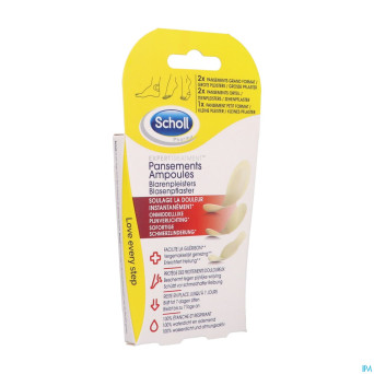 Scholl pans ampoule 2grand+2orteil+1petit s/latex
