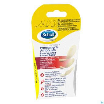 Scholl pans ampoule 2grand+2orteil+1petit s/latex