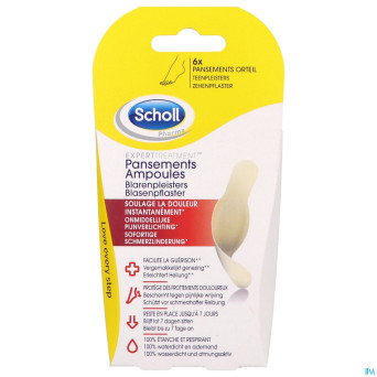 Scholl pans ampoule pansement orteil s/latex  6