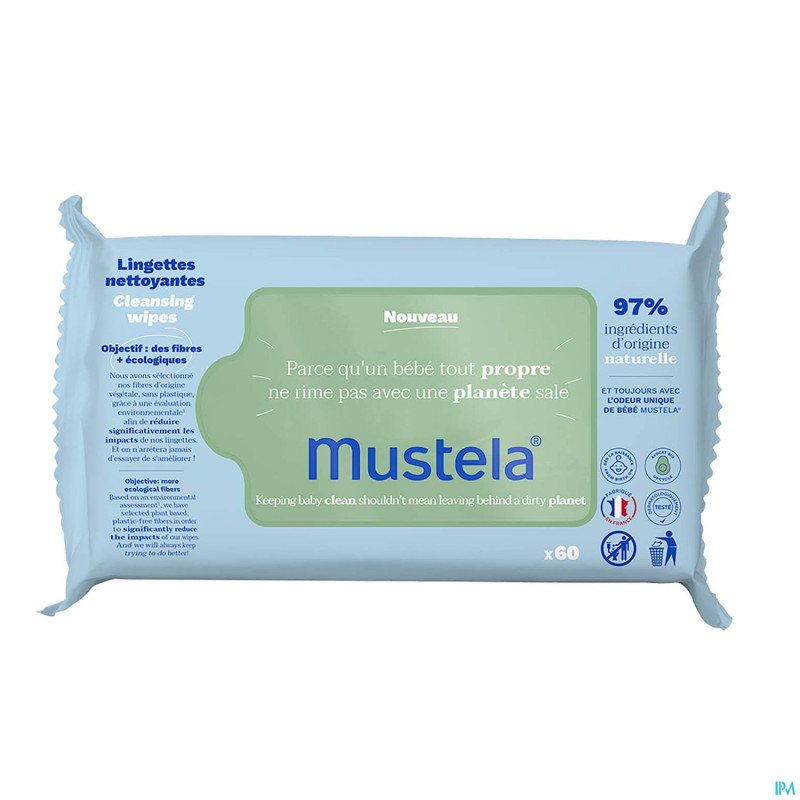 Mustela ch lingettes nettoyantes 60
